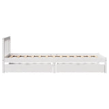 Bed Frame without Mattress White 75x190 cm Small Single Solid Wood Pine 3301460