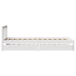 Bed Frame without Mattress White 75x190 cm Small Single Solid Wood Pine 3301460