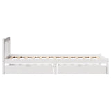 Bed Frame without Mattress White 75x190 cm Small Single Solid Wood Pine 3301460
