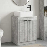 Bathroom Furniture Set Concrete Grey Engineered Wood 3404225