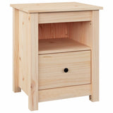 ZNTS Bedside Cabinet 40x35x49 cm Solid Wood Pine 813709