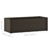 Garden Raised Bed with Self Watering System Mocha 100x43x33 cm 313960