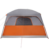 Family Tent Cabin 8-Person Grey and Orange Waterproof 94535