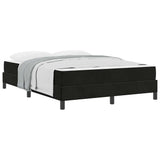 Box Spring Bed with Mattress Black 140 x 220 cm Fabric 3398793