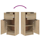 Sideboards 2 pcs Sonoma Oak 30x30x70 cm Engineered Wood 811122