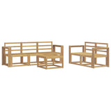 Outdoor Sofa Set 6 pcs White 59 x 59 x 37 cm Solid Acacia Wood 3387248