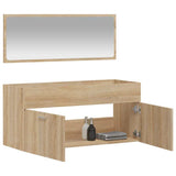 Bathroom Cabinet with Mirror Sonoma Oak Engineered Wood 833886