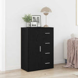 Sideboard with Drawer Black Oak 60 x 31 x 84 cm Engineered Wood 862266