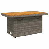 2 Piece Garden Dining Set with Cushions Grey Poly Rattan 3277406
