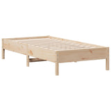 Bed Frame without Mattress 75x190 cm Small Single Solid Wood Pine 842730