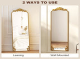 Full Length Mirror, 50 x 160 cm Floor Mirror with Baroque Metal Frame for Bedroom, Living Room, T3398P555114