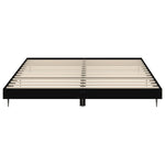 ZNTS Bed Frame without Mattress Black 120x200 cm Engineered Wood 832254