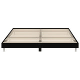 ZNTS Bed Frame without Mattress Black 120x200 cm Engineered Wood 832254