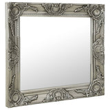 Wall Mirror Baroque Style 50x50 cm Silver 320314