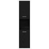 Bathroom Furniture Set 4 pcs Black Oak Engineered Wood 3334383