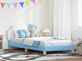 Children's Bed Frame with Headboard Blue 80 x 160 cm PU 42011017