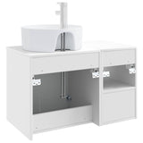 Bathroom Furniture Set 2 pcs High Gloss White Engineered Wood 3404078