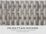 Single Seater Rattan Chair Sofa Padded Cushions, All-Weather PE Wicker Weave Garden Armchair T3398P320189