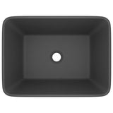 Luxury Wash Basin Matt Dark Grey 41x30x12 cm Ceramic 147049