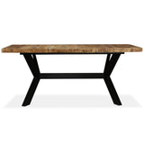 Dining Table Solid Mango Wood and Steel Cross 180 cm 244805
