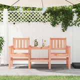 Garden Bench with Table 2-Seater Solid Wood Douglas 825154