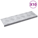 Stair Tread 10 pcs Silver 60 x 18 x 2.5 cm Aluminium 4104233