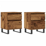 ZNTS Bedside Cabinets 2 pcs Old Wood 40x35x50 cm Engineered Wood 857437