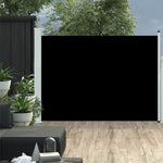 ZNTS Patio Retractable Side Awning 120x500 cm Black 48388