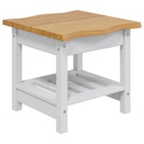 Side Table EKAI White 50 x 50 x 45.5 cm Solid Pine Wood 42037022