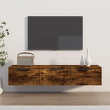 Wall Cabinet Smoked Oak 102x30x20 cm Engineered Wood 817096
