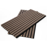 ZNTS WallArt Aku Acoustic Wall Panels Dark Oak 4 pcs 447594