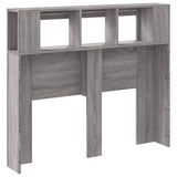 LED Headboard Grey Sonoma 120x18,5x103,5 cm Engineered Wood 837342