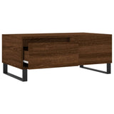 Coffee Table Brown Oak 90x50x36.5 cm Engineered Wood 830819