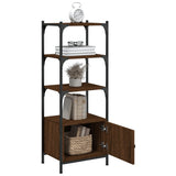 Bookcase 3-Tier Brown Oak 41x30x109.5 cm Engineered Wood 839002