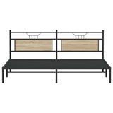 Bed Frame without Mattress Sonoma Oak 193x201 cm Engineered Wood 4106798