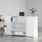 Reception Desk White 180x50x103.5 cm Engineered Wood 3324169