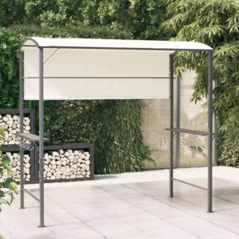 Gazebo with Roof 220x110x200 cm Cream 318532