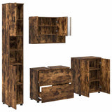 Bathroom Furniture Set 4 pcs Smoked Oak 3393088
