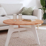 Table Top 80x2.5 cm Round Solid Wood Beech 355939
