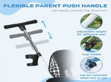 6 in 1 Tricycle for Kids with 5-point harness straps, Removable Canopy, White T3398P348139