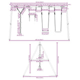 Outdoor Swing Set with Swings. Trapeze. Disc Swing 3283612