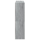 Bookcase with Doors Grey Sonoma 136x37x142 cm Engineered Wood 3206522