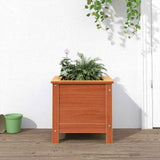 Garden Planter Wax Brown 40 x 40 x 39 cm Solid Pine Wood 8000922