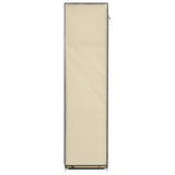 Wardrobe with Compartments and Rods Cream 150x45x175 cm Fabric 282455