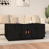 Coffee Table Black 100x50x41 cm Solid Wood Pine 818259