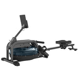 Water Rowing Machine with Wheels, Vertical Storage, Adjustable Resistance, for Strength, Cardio T3398P376847