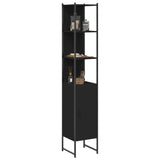 Bathroom Cabinet Black 33x33x185.5 cm Engineered Wood 842471