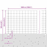 Wild Fence with Posts 50 x 1.2 m 3337152