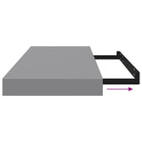 Floating Wall Shelves 4 pcs Grey 60x23.5x3.8 cm MDF 323855