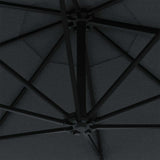 Wall-mounted Garden Parasol with LEDs 300 cm Anthracite 312524